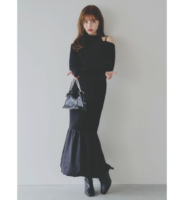 dazzlin「バブルヘムニットワンピース」|ワンピース|