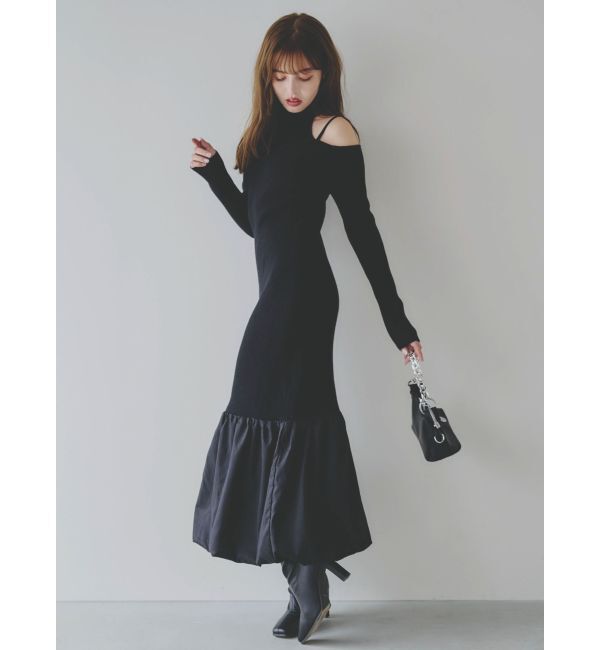 dazzlin「バブルヘムニットワンピース」|ワンピース|