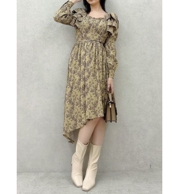 dazzlin「リボンショルダーアシンメトリーワンピース」|ワンピース|