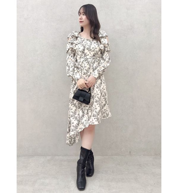 dazzlin「リボンショルダーアシンメトリーワンピース」|ワンピース|