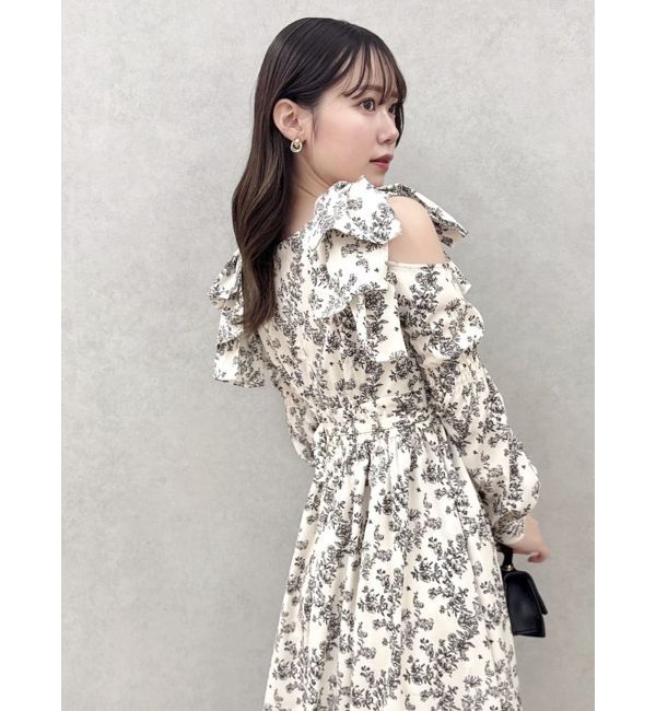 dazzlin「リボンショルダーアシンメトリーワンピース」|ワンピース|