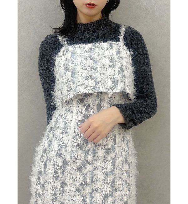 dazzlin「リボンパーティキャミワンピース」|ワンピース|ブルー