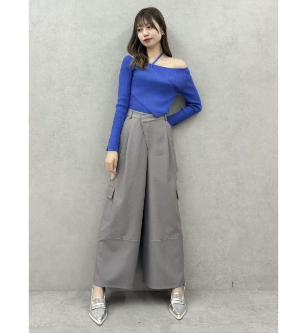 dazzlin「レイヤードオフショルバックリボンニット」|ニット・セーター|