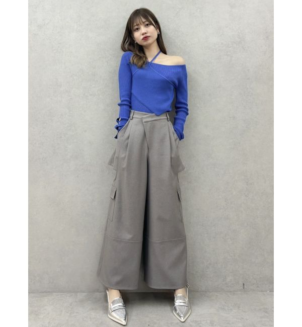 dazzlin「レイヤードオフショルバックリボンニット」|ニット・セーター|