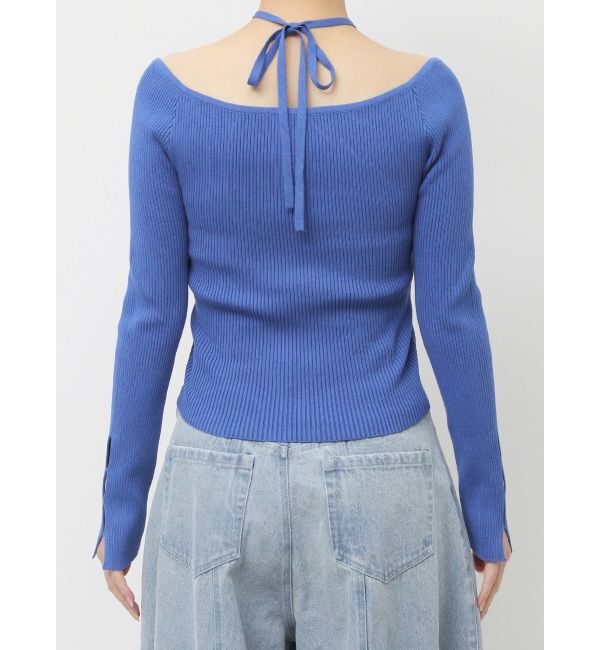 dazzlin「レイヤードオフショルバックリボンニット」|ニット・セーター|