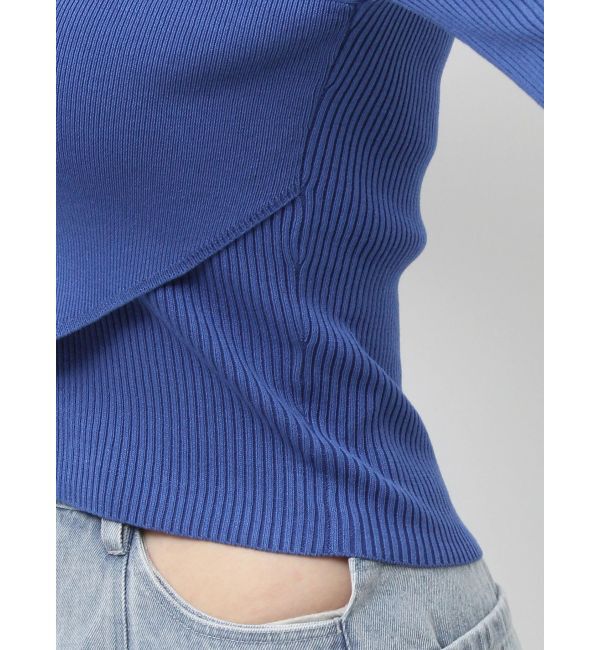 dazzlin「レイヤードオフショルバックリボンニット」|ニット・セーター|