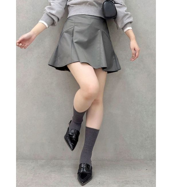 dazzlin「2WAYダブルレースアップコルセットミニスカート」|スカート|チャコールグレー