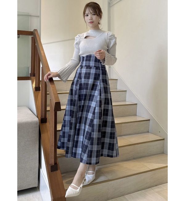 dazzlin「デコルテオープンリブニットトップス」|ニット・セーター|