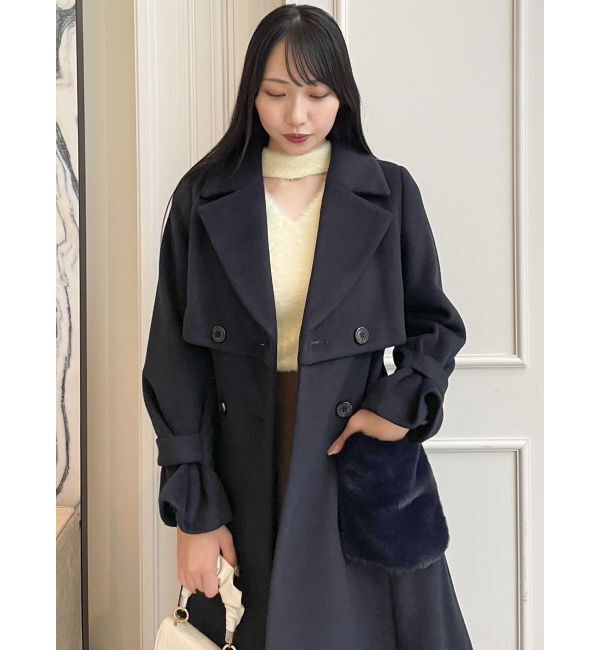 dazzlin「ポケファートレンチコート」|トレンチコート|