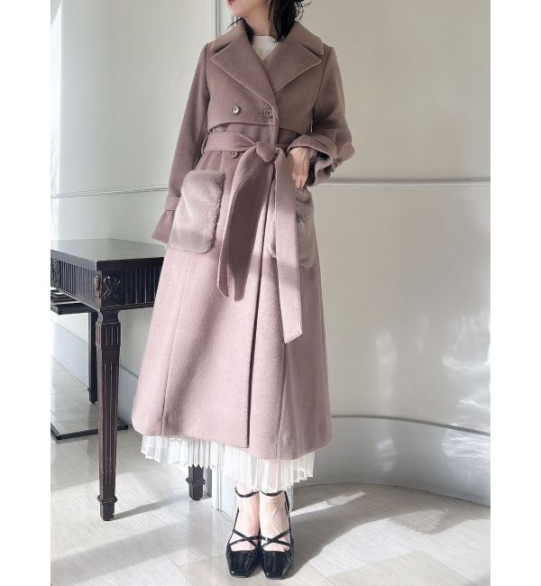 dazzlin「ポケファートレンチコート」|トレンチコート|モカ