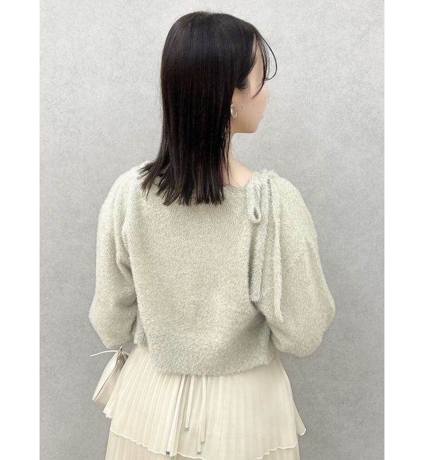 dazzlin「ミニシャギーラメニットカーデトップス」|カーディガン|