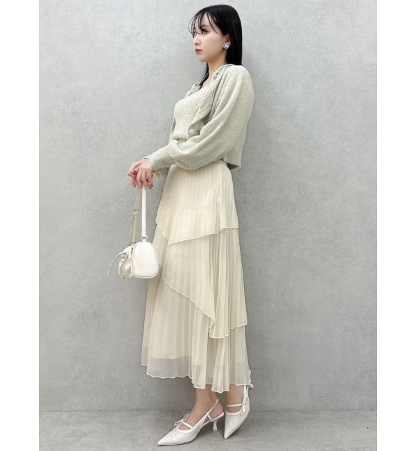 dazzlin「ミニシャギーラメニットカーデトップス」|カーディガン|