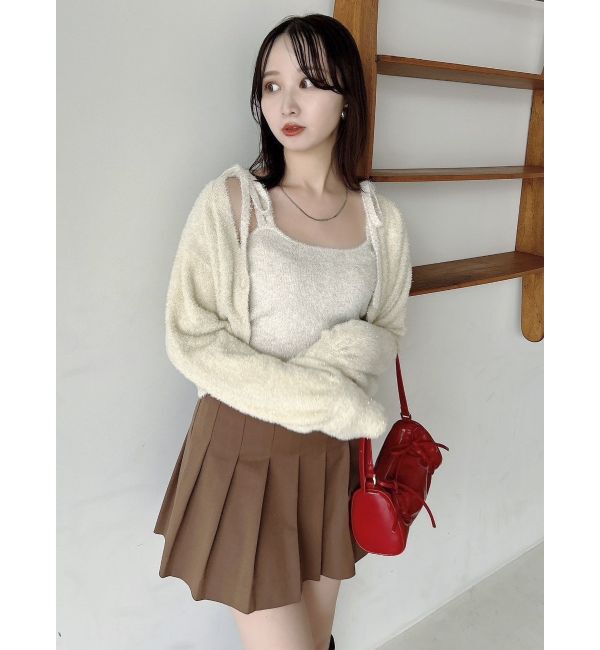 dazzlin「ミニシャギーラメニットカーデトップス」|カーディガン|