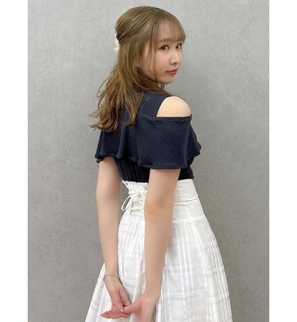 dazzlin「ツイストシアーチェックコルセットワンピース」|ワンピース|