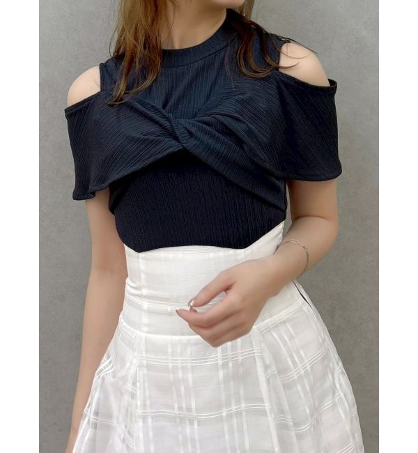 dazzlin「ツイストシアーチェックコルセットワンピース」|ワンピース|