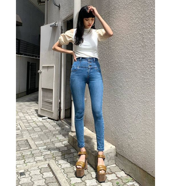 EMODA「【ELDER】FIXハイウエストデニム」|デニム|