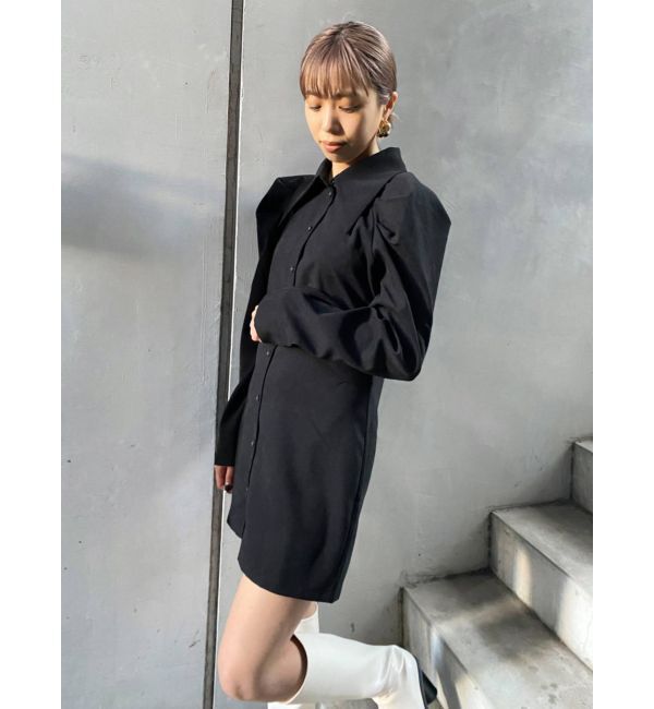 EMODA「ビッグカラーシャツワンピース」|ワンピース|