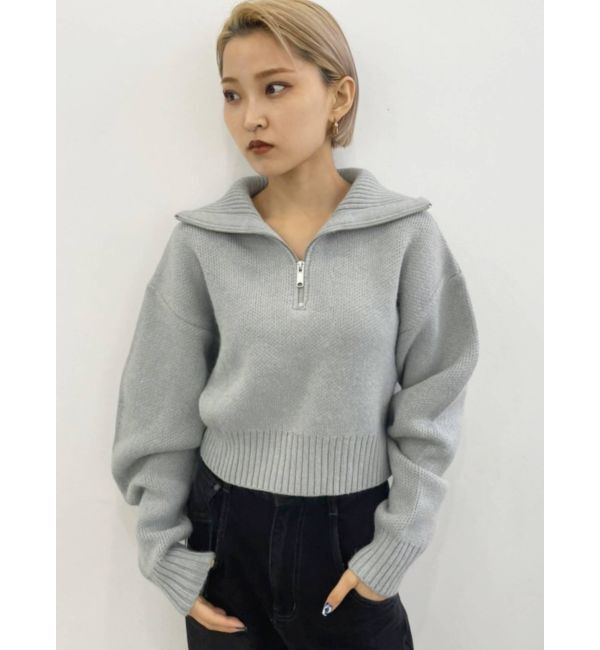 EMODA「ハーフジップボリュームニット」|ニット・セーター|