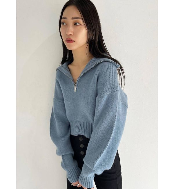 EMODA「ハーフジップボリュームニット」|ニット・セーター|