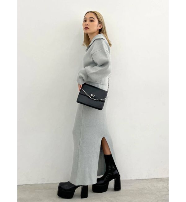 EMODA「ハーフジップボリュームニット」|ニット・セーター|