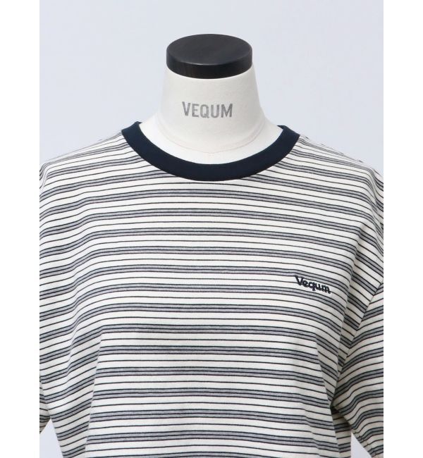 EMODA「【VEQUM】HIGH GAUGE BORDER SHORT T SHIRT」|Tシャツ・カットソー|