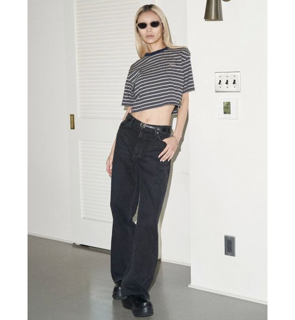 EMODA「【VEQUM】HIGH GAUGE BORDER SHORT T SHIRT」|Tシャツ・カットソー|