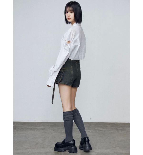 EMODA「ノットスリーブオーバーシャツ」|シャツ・ブラウス|