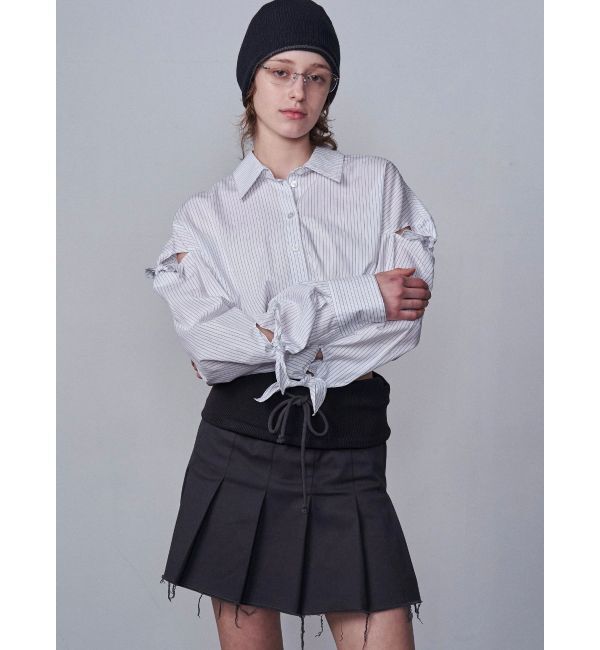 EMODA「ノットスリーブオーバーシャツ」|シャツ・ブラウス|