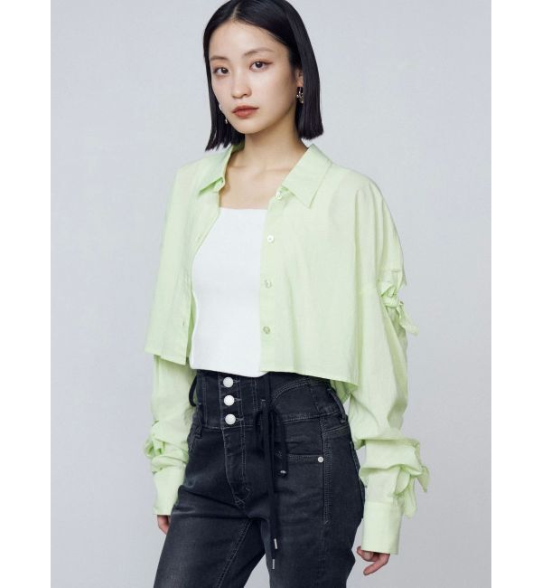 EMODA「ノットスリーブオーバーシャツ」|シャツ・ブラウス|