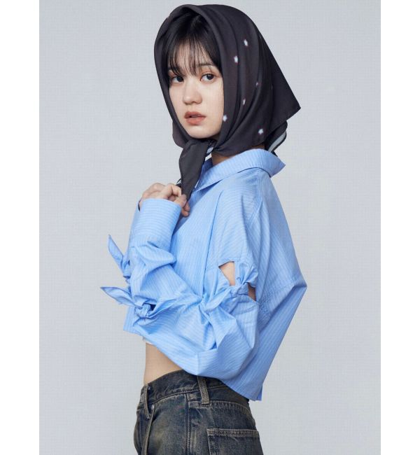 EMODA「ノットスリーブオーバーシャツ」|シャツ・ブラウス|