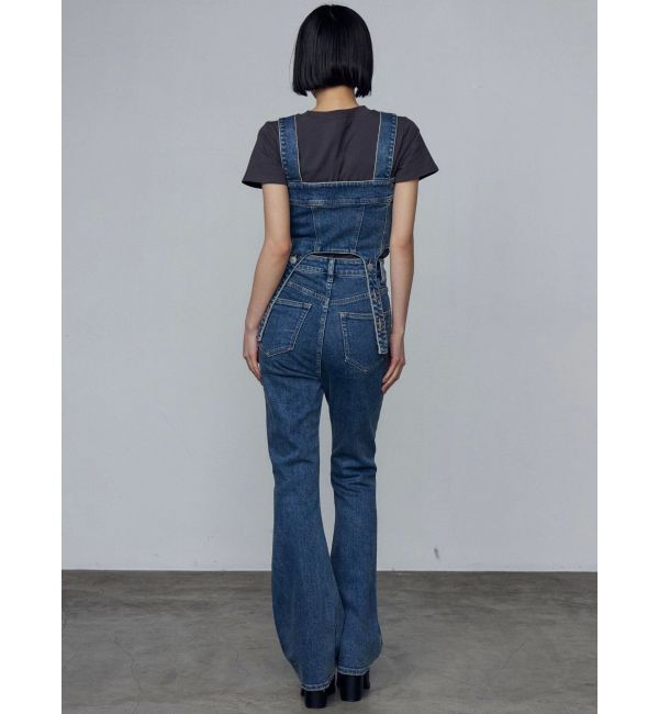 EMODA「コルセットハングデニムサロペット」|オールインワン|