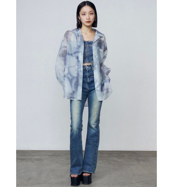 EMODA「コルセットハングデニムサロペット」|オールインワン|