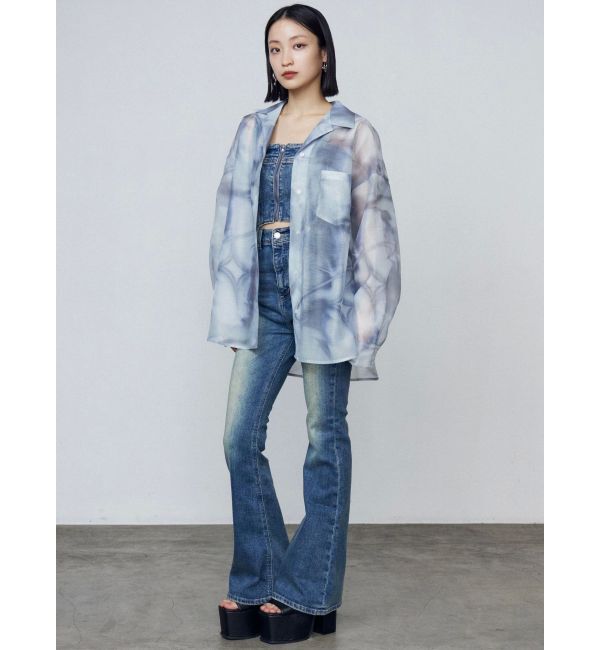 EMODA「コルセットハングデニムサロペット」|オールインワン|