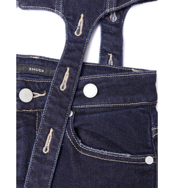 EMODA「コルセットハングデニムサロペット」|オールインワン|