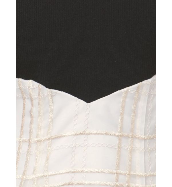 MERCURYDUO「シアーチェックニットドッキングワンピース」|ワンピース|