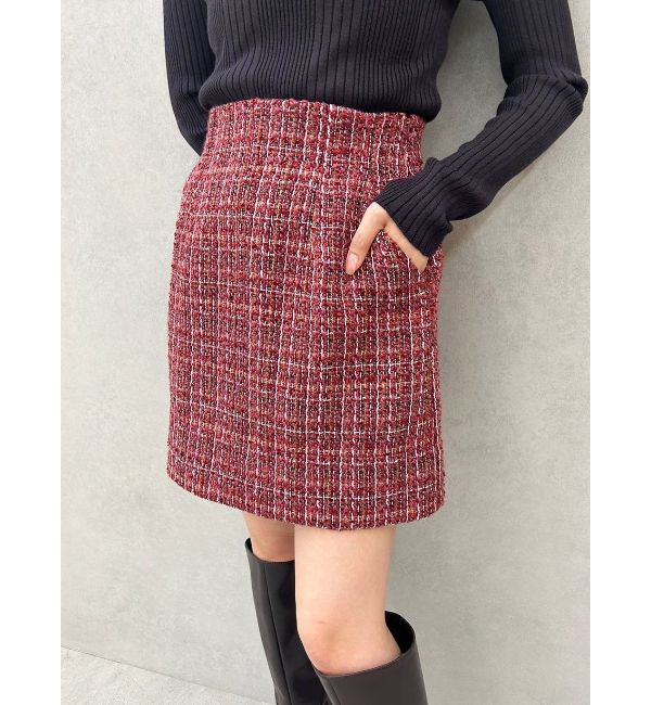 MERCURYDUO「【セットアップ着用可】ツイードミニスカート」|スカート|