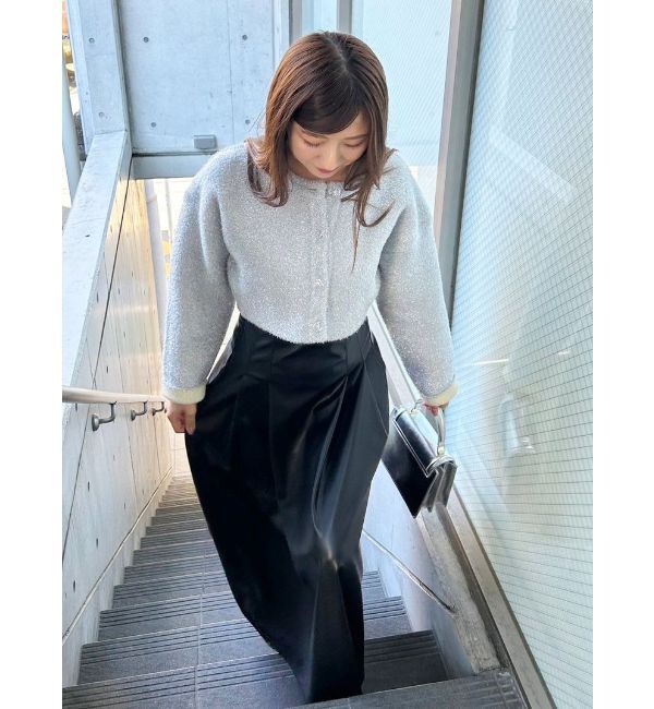 MERCURYDUO「フィルムシャギーWフェイスニットカーディガン」|カーディガン|