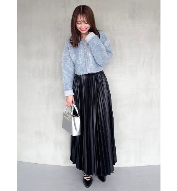 MERCURYDUO「フィルムシャギーWフェイスニットカーディガン」|カーディガン|