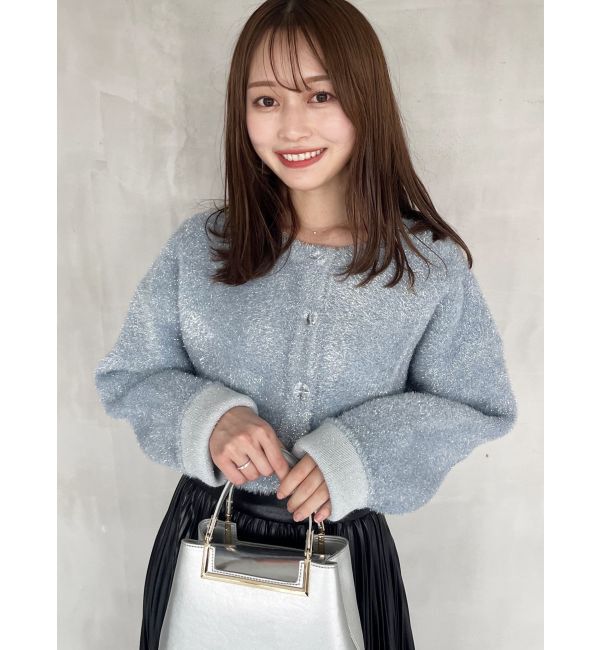 MERCURYDUO「フィルムシャギーWフェイスニットカーディガン」|カーディガン|
