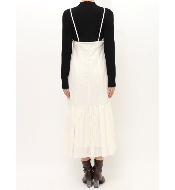 MERCURYDUO「ランジェリー風キャミドッキングワンピース」|ワンピース|