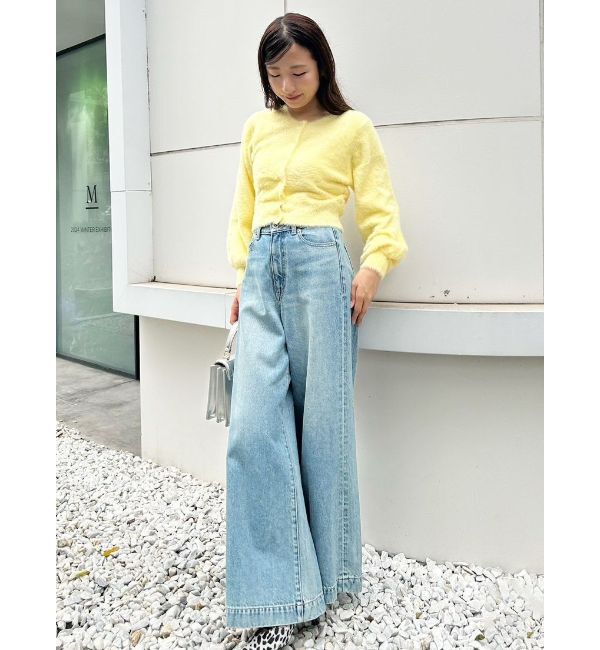 MERCURYDUO「ミニシャギーロングスリーブニットカーディガン」|カーディガン|