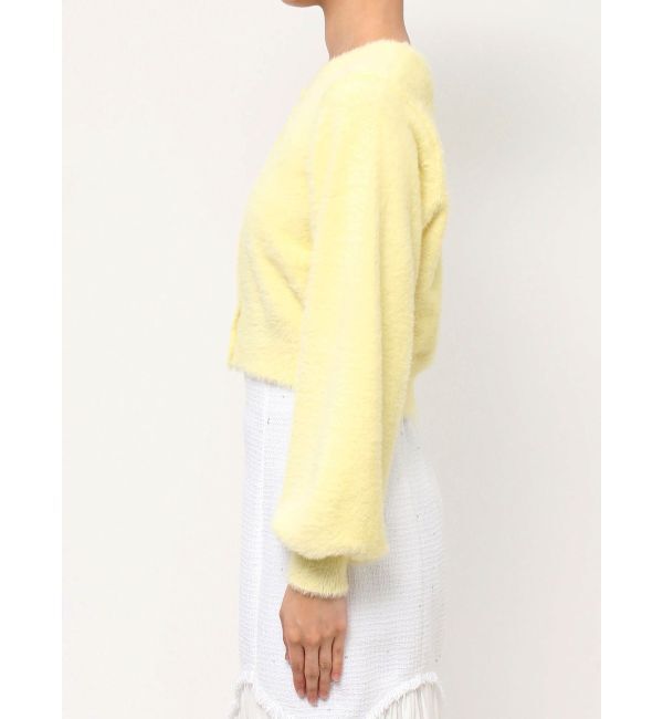 MERCURYDUO「ミニシャギーロングスリーブニットカーディガン」|カーディガン|