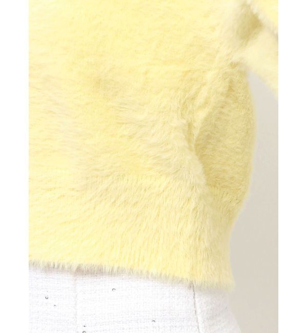 MERCURYDUO「ミニシャギーロングスリーブニットカーディガン」|カーディガン|