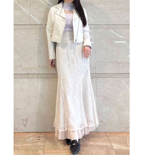 MERCURYDUO「裾チュールレースマーメイドスカート」|スカート|