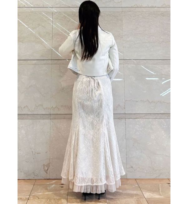 MERCURYDUO「裾チュールレースマーメイドスカート」|スカート|