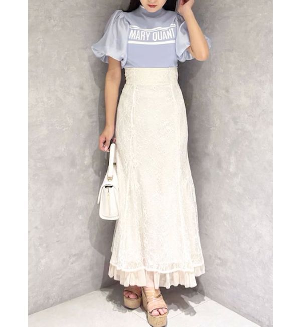 MERCURYDUO「裾チュールレースマーメイドスカート」|スカート|