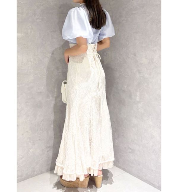 MERCURYDUO「裾チュールレースマーメイドスカート」|スカート|