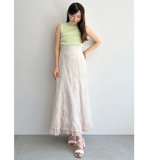 MERCURYDUO「裾チュールレースマーメイドスカート」|スカート|