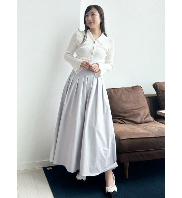 MERCURYDUO「タフタタックフレアスカート」|スカート|