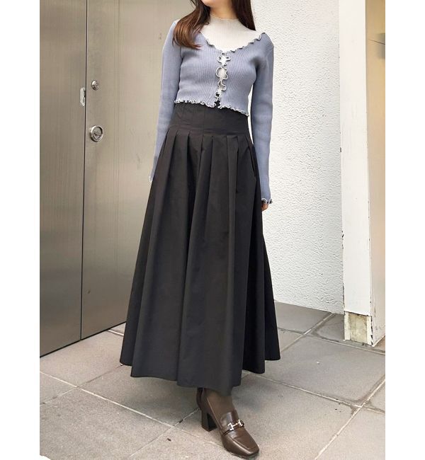 MERCURYDUO「タフタタックフレアスカート」|スカート|